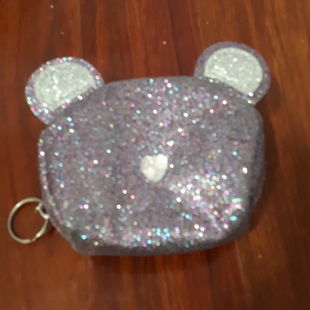 Sparkly bear shaped wallet